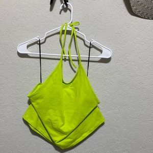 Lime green top